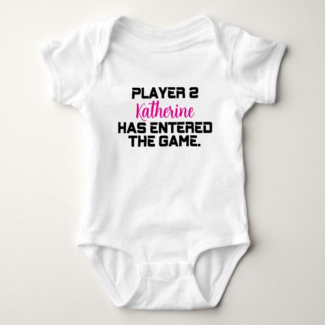 Player 2 hat den Neugeborenen-Namen eingeführt Baby Strampler (Vorderseite)
