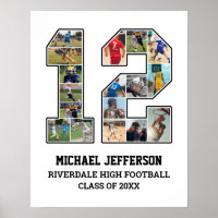 Player Number 12 Senior Sports Team FotoCollage