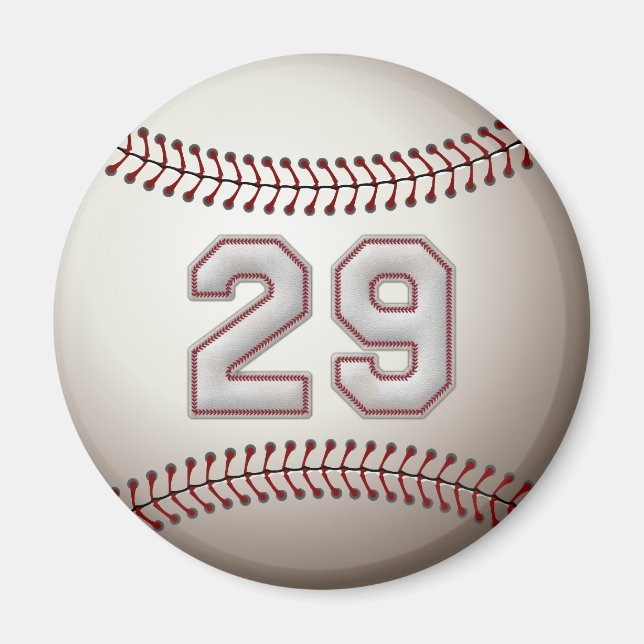 Player Number 29 - Coole Baseball-Sticks Magnet (Vorne)