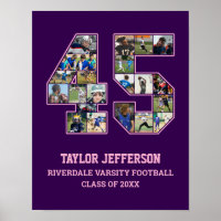 Player Number 45 Senior Sports Team Foto Collage