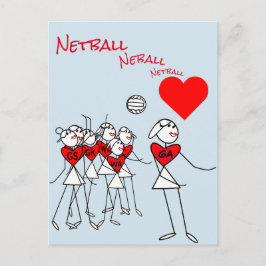 Player Positionierung Liebe Netball GA Clipart Pos Postkarte