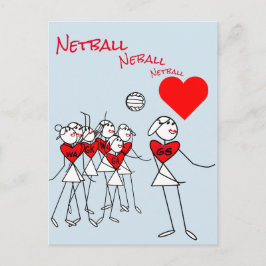 Player Positions Liebe Netball GS Clipart Post Postkarte