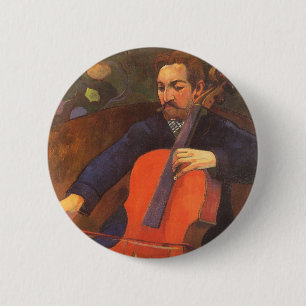 Player Schneklud Portrait von Paul Gauguin Button