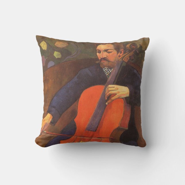 Player Schneklud Portrait von Paul Gauguin Kissen (Vorderseite)