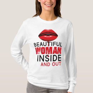 Playera básica de mangas largas Beautiful Woman T-Shirt