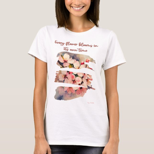 playera con flores , diseño floral, flores pastel T-Shirt (Vorderseite)