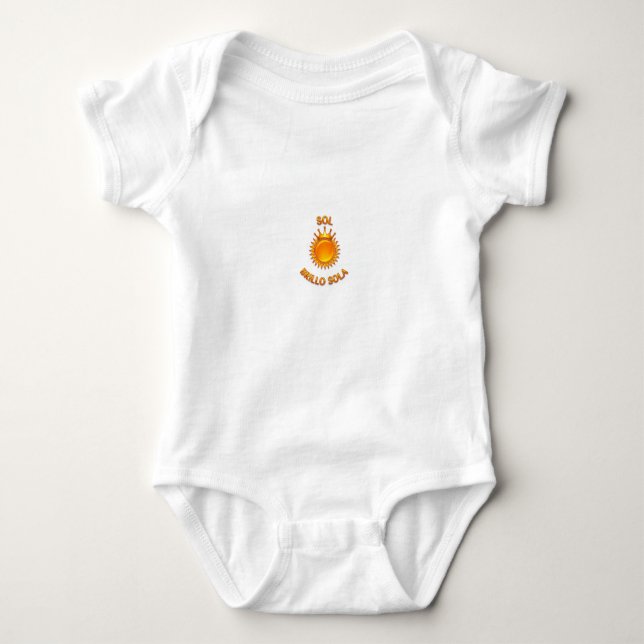 Playera de Bebé con Logo Sol Brillo Sola | Camiset Baby Strampler (Vorderseite)