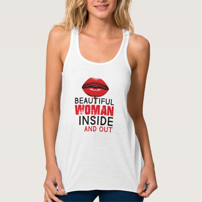 Playera de espalda cruzada Beautiful Womam Tank Top (Vorderseite)
