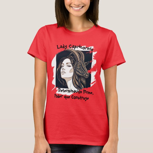 Playera Lady Capricornio T-Shirt (Vorderseite)