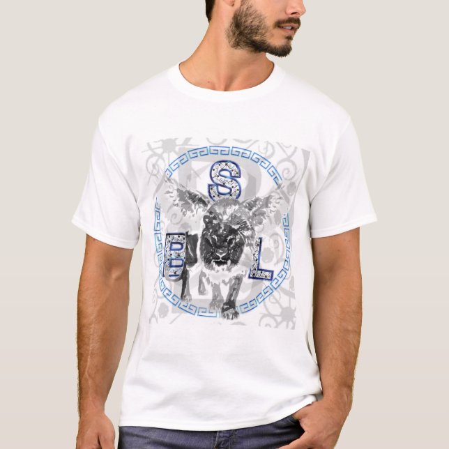 Playera Lyon schwarze Auszeichnungen 2 grüne Famil T-Shirt (Vorderseite)