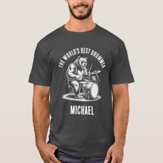 Playera Personalizada Mejor Baterísta del mundo T-Shirt