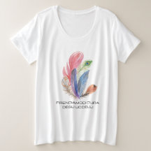 Playera plumas de aves