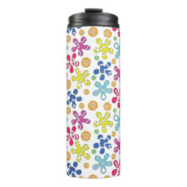 Playful Abstract Doodle Shapes Thermosbecher