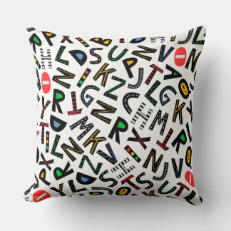 Playful Alphabet Chaos Kissen