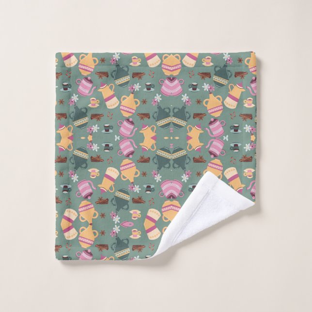 Playful and vibrant towel (Gant de toilette)