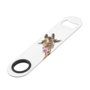 Playful Bar Key Gift Giraffe Tongue Out - Smile
