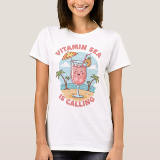 Playful Beach Vacation Vector Art T-Shirt