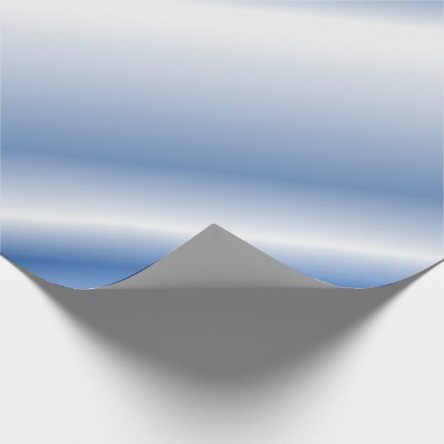 Playful Blue Monochrome Shaded Diagonal Lines Geschenkpapier (Ecke)