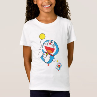 Playful Blue Robot Cat mit Balloon - Fun Anime St T-Shirt