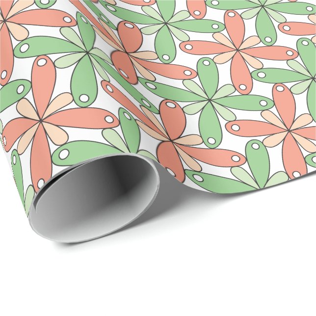 Playful Blumenmuster Eispasten CC1288 Geschenkpapier (Rolleneckpunkt)