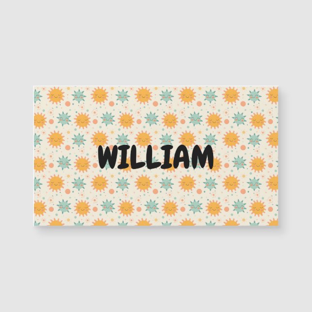 Playful Boho Sun Magnetkarte (Vorderseite)