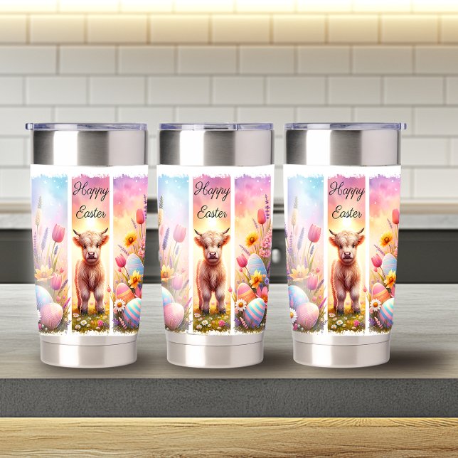 Playful Brushstroke Osterhochland Kuh 20oz Thermobecher (Von Creator hochgeladen)