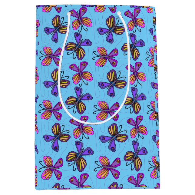 Playful Butterflies Mittlere Geschenktüte (Vorderseite)