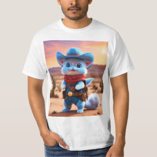 Playful Cactus Sombrero Sticker T - Shirt - Wüste