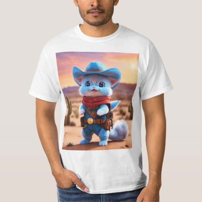 Playful Cactus Sombrero Sticker T - Shirt - Wüste (Vorderseite)