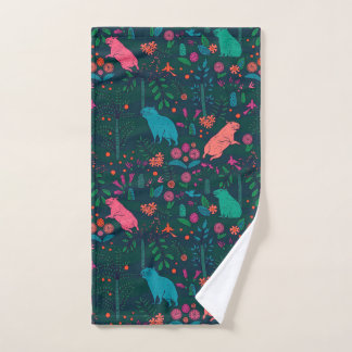 Playful Capybara in the Forest – Tropical Seamless Handtuch