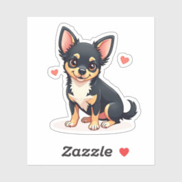 Playful Chihuahua Puppy - Chibi Style Aufkleber