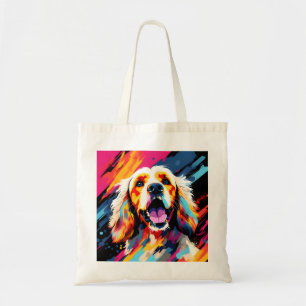 Playful Cocker Spaniel Abstrakt Tragetasche