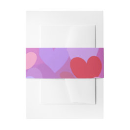Playful Colorful Heart Pattern Einladungsbanderole