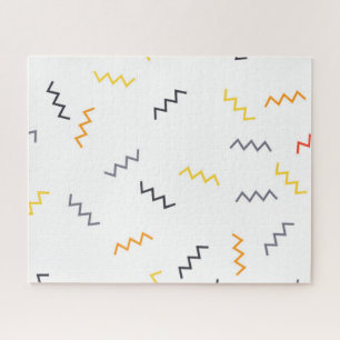 Playful, colorful, trendy, modern memphis zigzags