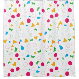 Playful Confetti Chaos Duschvorhang