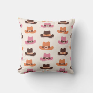 Playful Cowboy Hat Pattern Kissen