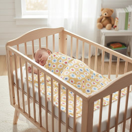 Playful Daisy Ditsy Print Baby Toddler Blanket Fleecedecke