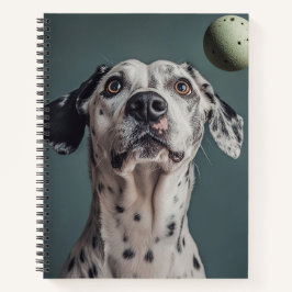 Playful Dalmatian with Ball Notebook Notizbuch