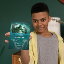 Playful Dinosaur Geburtstagseinladung Einladung