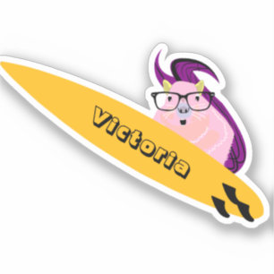 Playful Eichhörnchen surfen Vinyl Aufkleber
