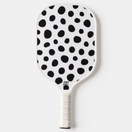Playful Energy Dalmatian Inspired Dotted Spots Pickleball Schläger