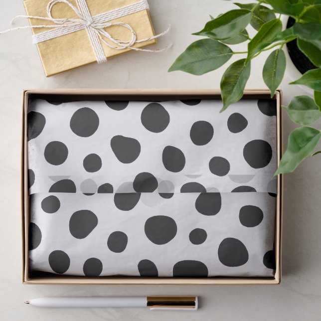 Playful Energy Dalmatian Inspired Dotted Spots Seidenpapier (Geschenk)