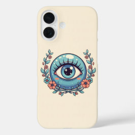 Playful Evil Eye with Cartoon Animals iPhone 16 Hülle