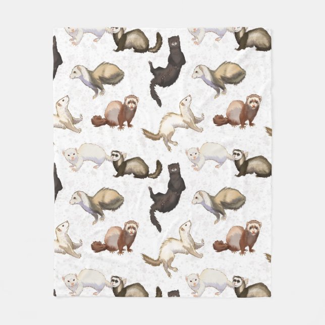Playful Ferret Business Fleecedecke (Vorderseite)