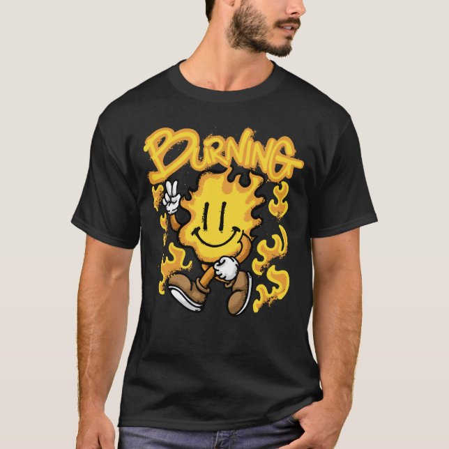 Playful Flames streetwear T-Shirt (Vorderseite)