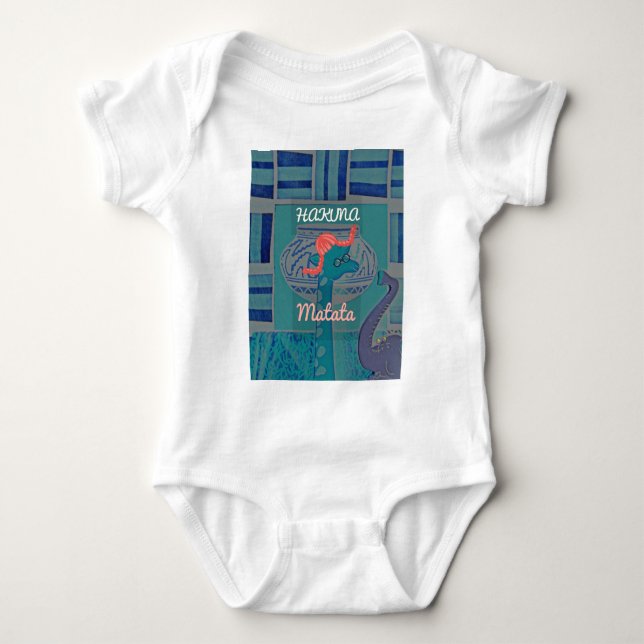 Playful Giraffe Art: Ein afrikanisches Vergnügen Baby Strampler (Vorderseite)