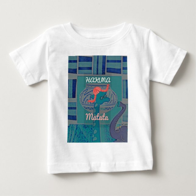 Playful Giraffe Art: Ein afrikanisches Vergnügen Baby T-shirt (Vorderseite)