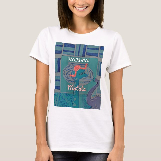 Playful Giraffe Art: Ein afrikanisches Vergnügen T-Shirt (Vorderseite)