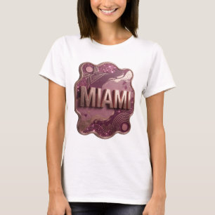 Playful Gold MIAMI Custom-T-Shirt T-Shirt