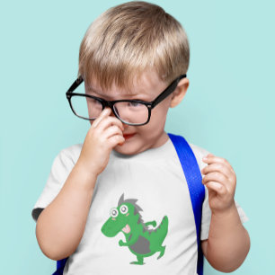 Playful Green Dino Kleinkind T-shirt